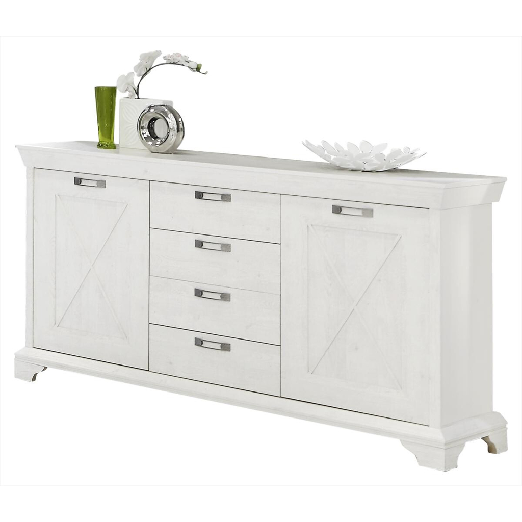 Sideboard 
weiß Pinie Nachbildung B/H/T: ca. 178x96x48 cm