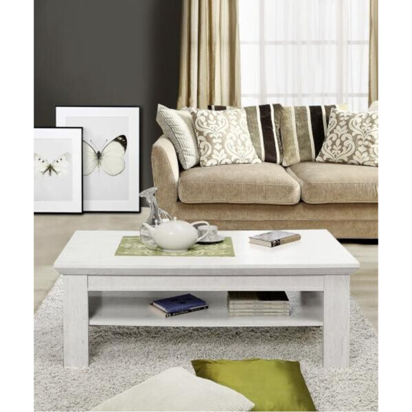 POCO Couchtisch weiß Pinie Nachbildung B/H/T: ca. 120x45x60 cm