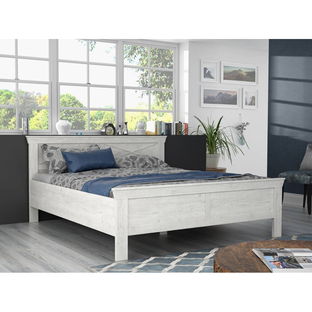 POCO Bett weiß Pinie Nachbildung Liegefläche B/L: ca. 180x200 cm