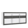 POCO Sideboard weiß Hochglanz Beton dunkel Optik B/H/T: ca. 193x98x53 cm