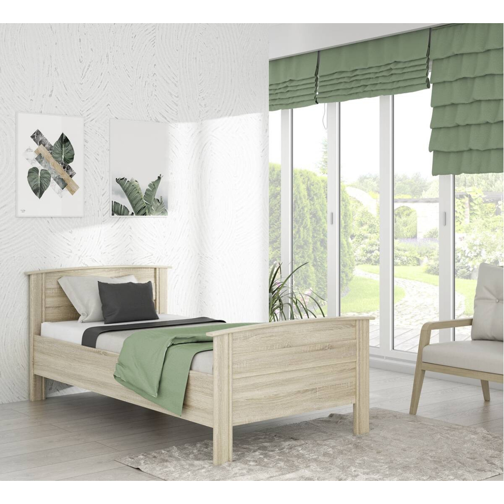 POCO Komfortbett Eiche Sonoma Nachbildung weiß B/H/T: ca. 115x89,5x203 cm Liegefläche B/L: ca. 100x200 cm