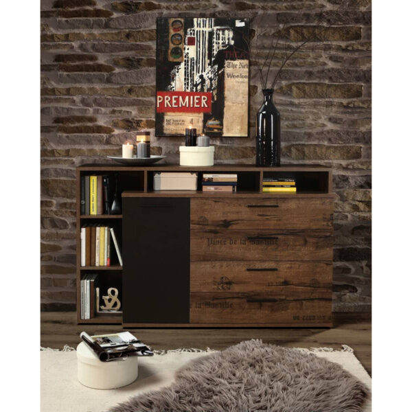 POCO Sideboard schlamm schwarz Eiche Nachbildung B/H/T: ca. 153,1x98,5x41,3 cm