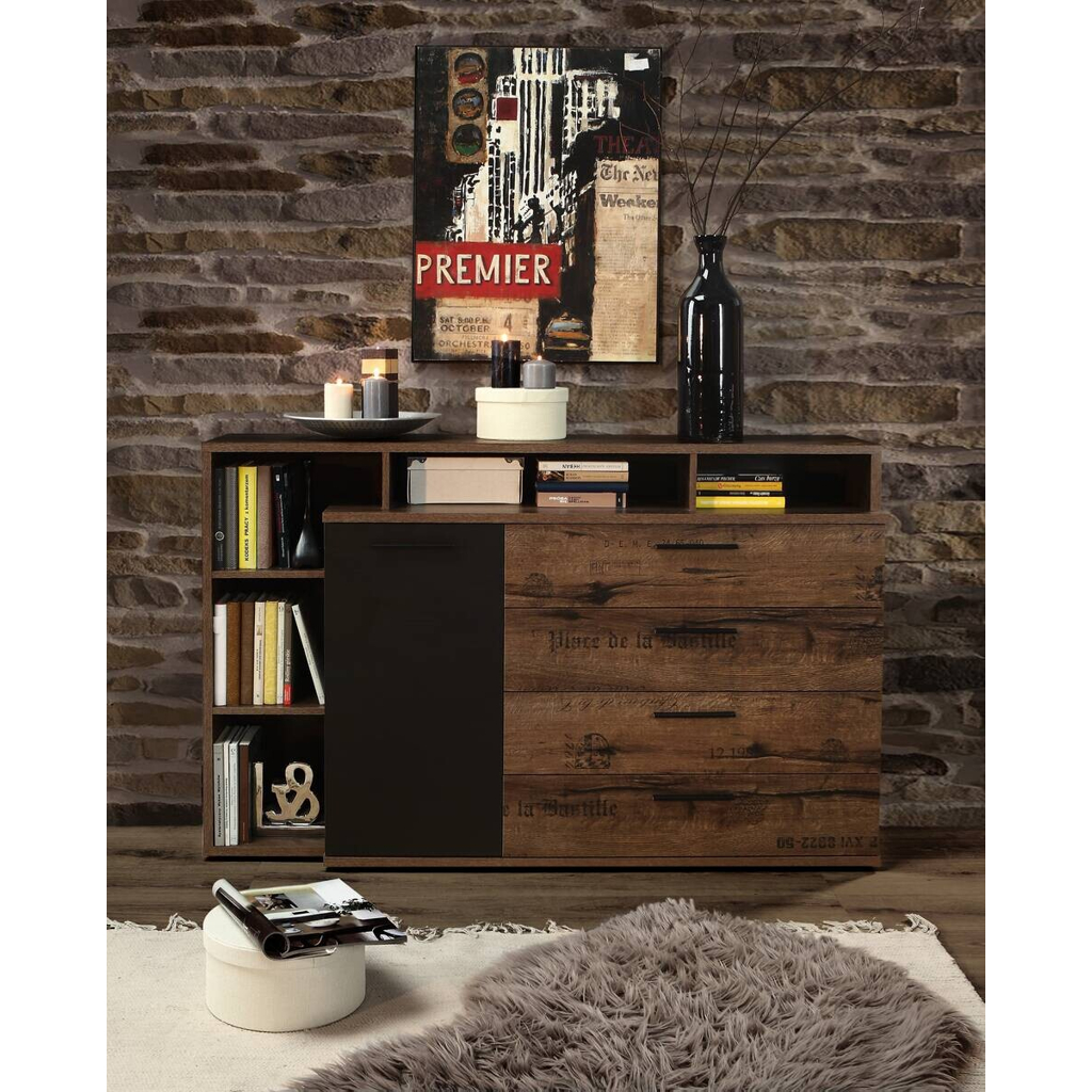 POCO Sideboard schlamm schwarz Eiche Nachbildung B/H/T: ca. 153,1x98,5x41,3 cm