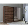 POCO Schwebetürenschrank schlamm Eiche Nachbildung B/H/T: ca. 269,9x209,7x61,2 cm