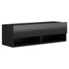 WIPMEB TV-Board Derby schwarz matt schwarz Hochglanz B/H/T: ca. 100x30x31 cm