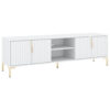 WIPMEB TV-Lowboard FLINN weiß matt gold Optik B/H/T: ca. 195x50x40 cm