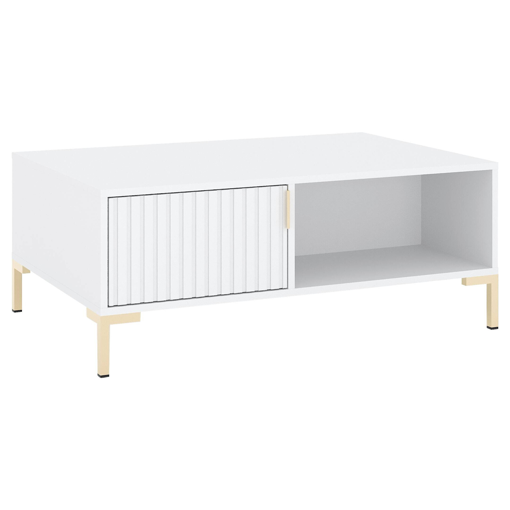 WIPMEB Couchtisch FLINN weiß B/H/T: ca. 100x39,6x66 cm