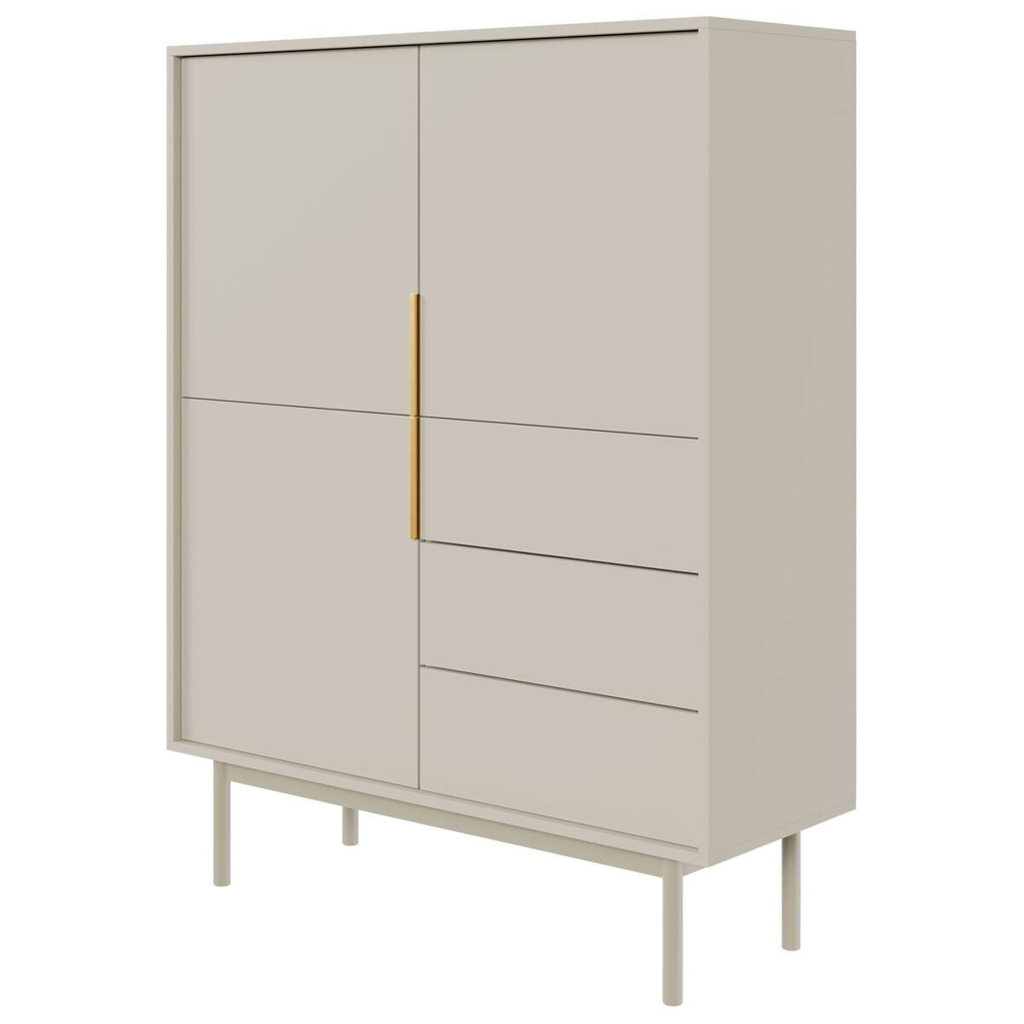 WIPMEB Highboard VIVA Cashmere B/H/T: ca. 104x139,5x39 cm