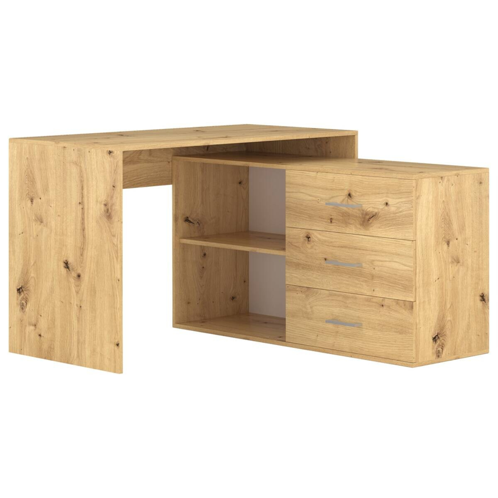 WIPMEB Schreibtisch KURT Eiche Artisan Nachbildung B/H/T: ca. 120x75,4x122 cm