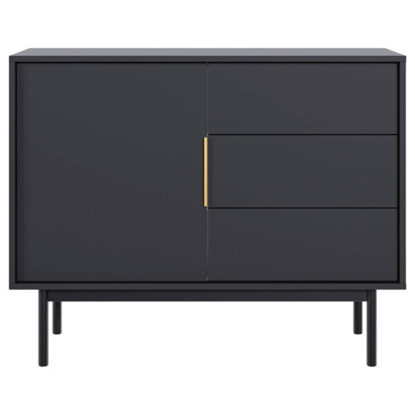 WIPMEB Kommode VIVA schwarz B/H/T: ca. 104x82x39 cm