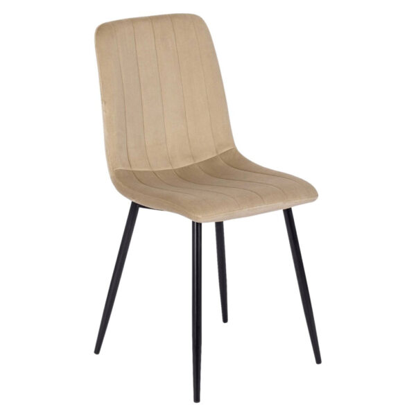 WIPMEB Stuhl IBIS beige Velourstoff B/H/T: ca. 43x90,5x50 cm