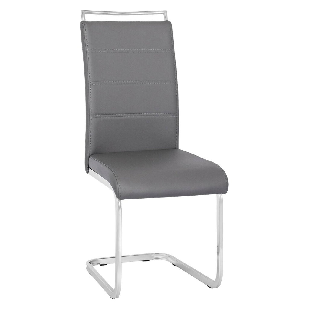 WIPMEB Stuhl LOCA grau Kunstleder B/H/T: ca. 43x102x54 cm