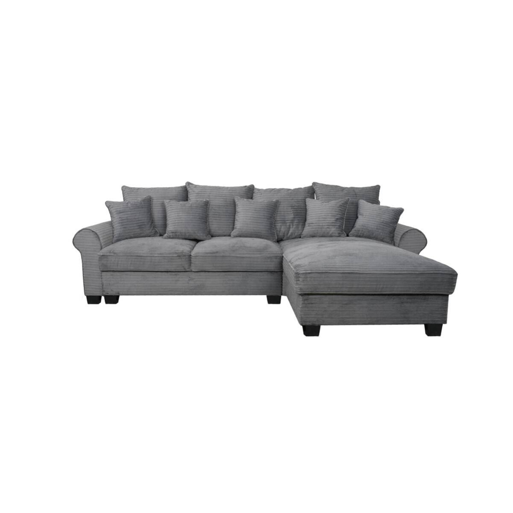 POCO Ecksofa mit Bettfunktion und Bettkasten grau Microfaser B/H/T: ca. 293x96x178 cm