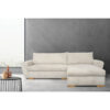 POCO Ecksofa mit Bettfunktion und Bettkasten beige Velourstoff B/H/T: ca. 229x86x167 cm
