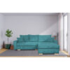 POCO Ecksofa mit Bettfunktion und Bettkasten türkis Microfaser B/H/T: ca. 224,5x90x168 cm