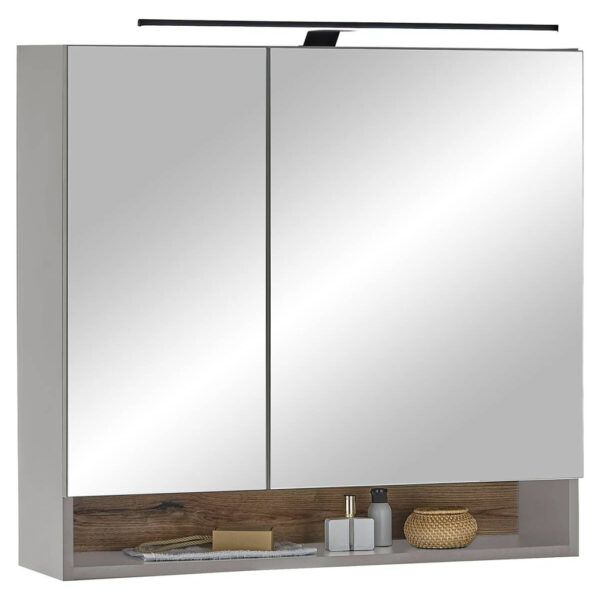 Spiegelschrank Denver
grau matt Eiche Evoke Coast Nachbildung B/H/T: ca. 80x75x22 cm