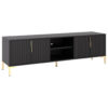 WIPMEB TV-Lowboard FLINN schwarz matt gold Optik B/H/T: ca. 165x50x40 cm