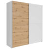 POCO Schwebetürenschrank Time weiß Eiche Artisan Nachbildung B/H/T: ca. 170,3x190,5x59 cm