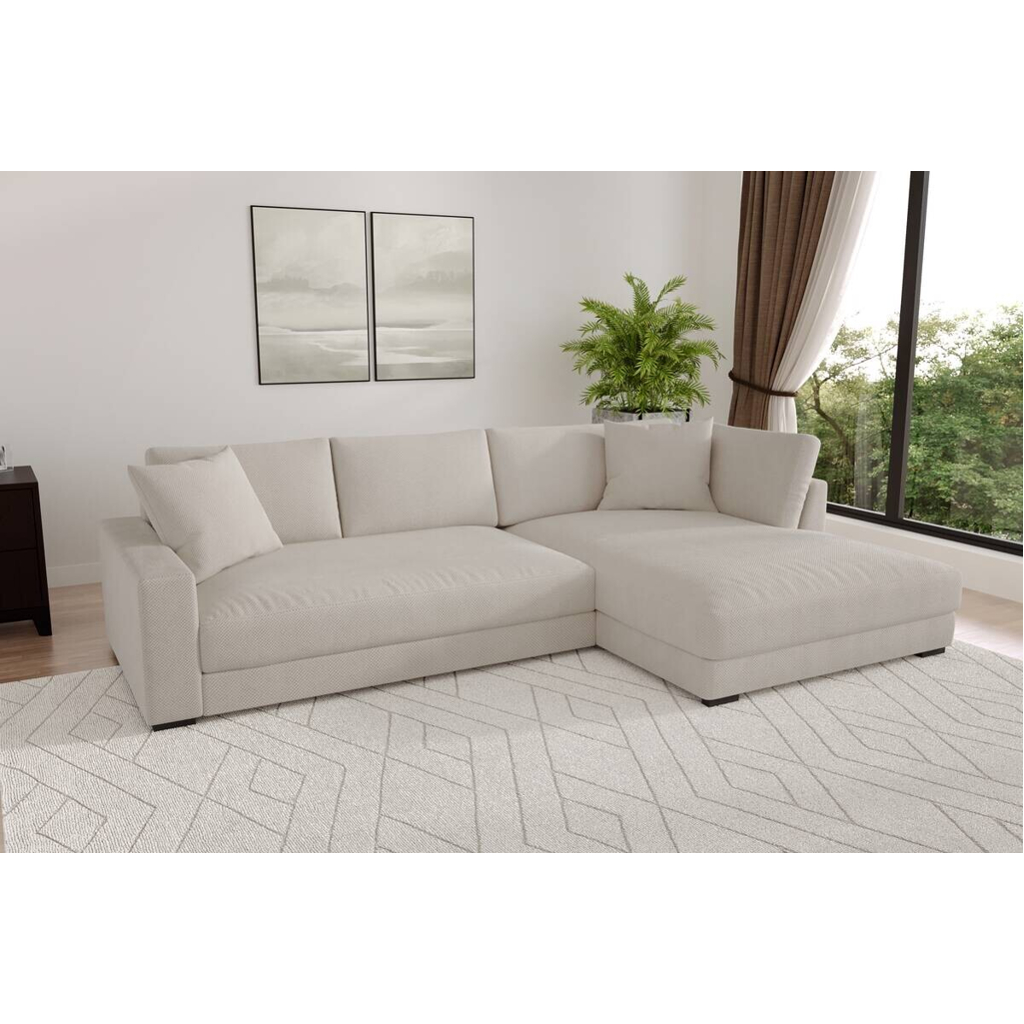 POCO Ecksofa Greige Microfaser B/H/T: ca. 300x83x190 cm