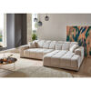 POCO Ecksofa mit elektrischer Sitztiefenverstellung beige Microfaser B/H/T: ca. 301x113x195 cm