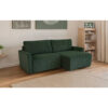 POCO Ecksofa mit Bettfunktion und Bettkasten grün Microfaser B/H/T: ca. 227x92x146 cm