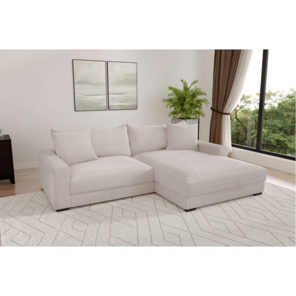 POCO Ecksofa beige-grau Microfaser B/H/T: ca. 261x83x180 cm POCO Ecksofa beige-grau Microfaser B/H/T: ca. 261x83x180 cm