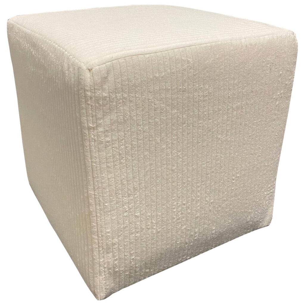 POCO Hocker Tok Lagos weiß schwarz Kunststoff Styropor Schaumstoff Kord B/H/T: ca. 45x42x45 cm