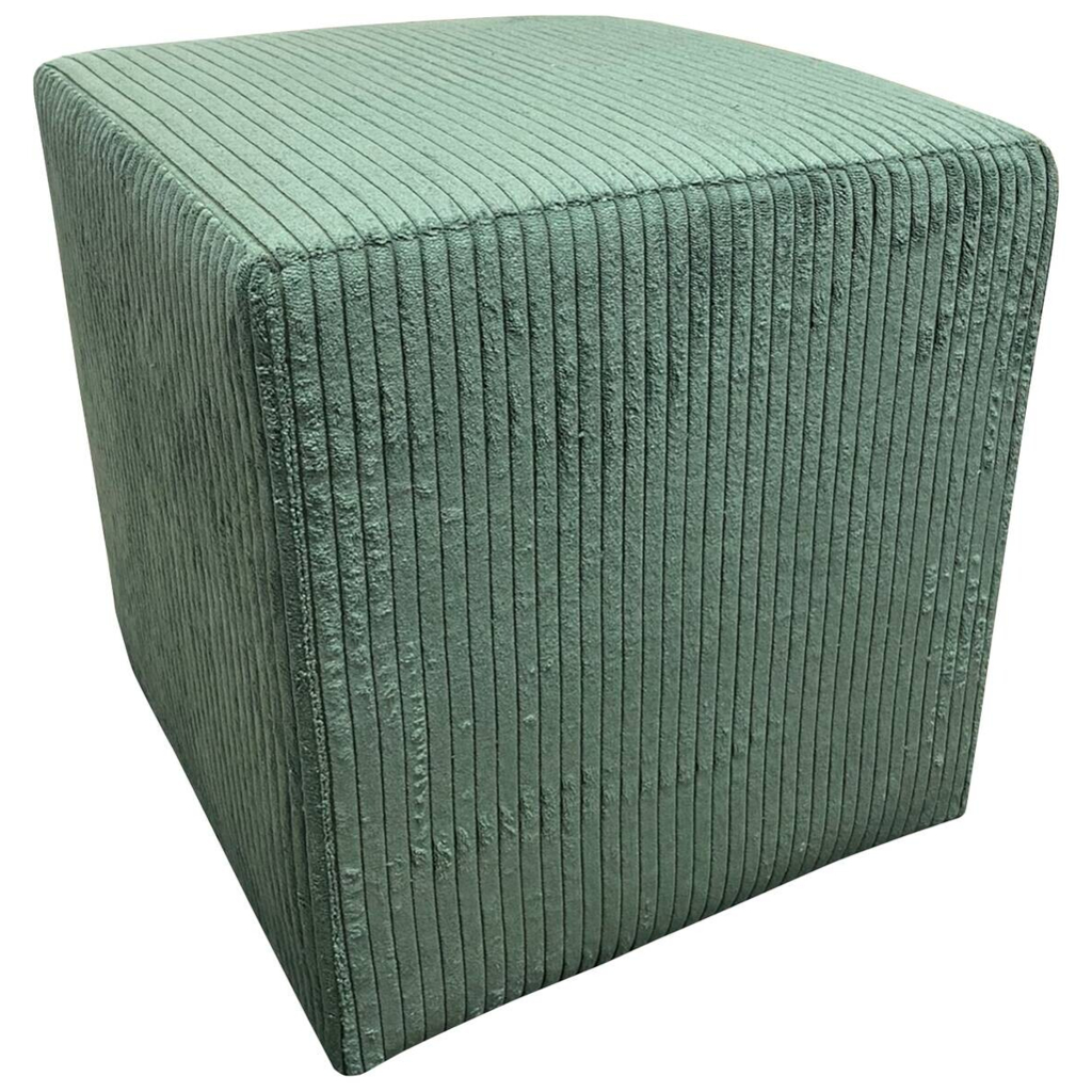 POCO Hocker Tok Lagos moosgrün schwarz Kunststoff Styropor Schaumstoff Kord B/H/T: ca. 45x42x45 cm