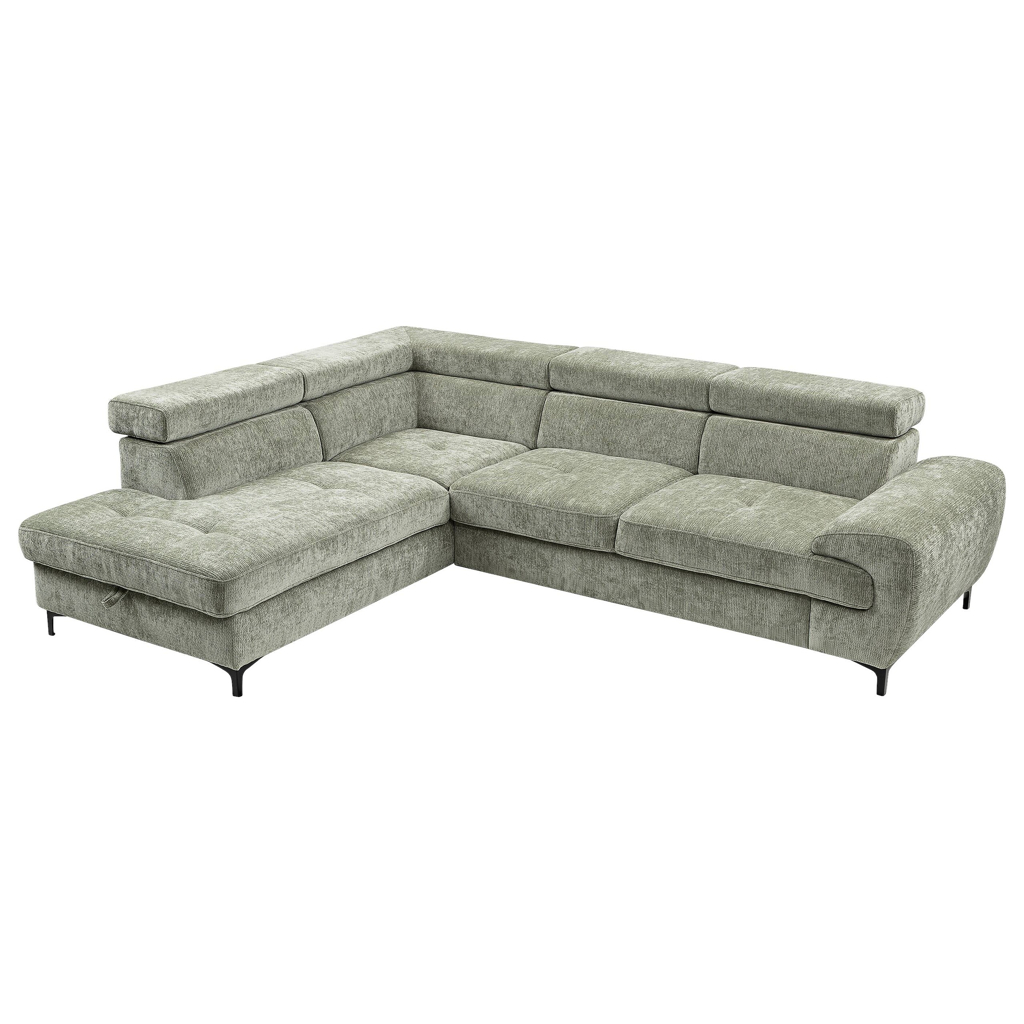 POCO Ecksofa mit Bettfunktion und Bettkasten mint Microfaser B/H/T: ca. 256x73x202 cm