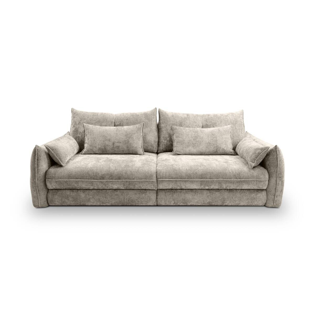 POCO Big Sofa Delphine pearl Microfaser B/H/T: ca. 246x74x119 cm