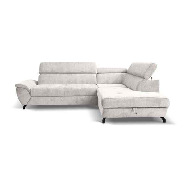 POCO Ecksofa mit Bettfunktion und Bettkasten natur Microfaser B/H/T: ca. 263x77x210 cm