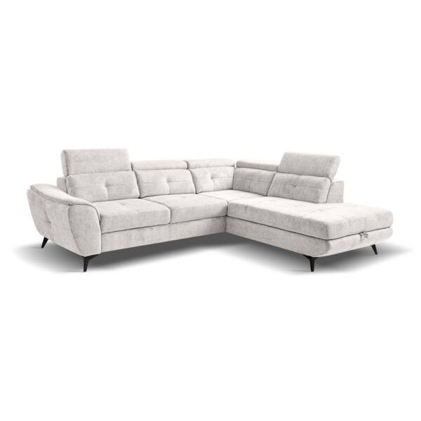 POCO Ecksofa mit Bettfunktion und Bettkasten natur Microfaser B/H/T: ca. 274x82x231 cm