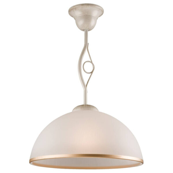 Lamkur Pendelleuchte Retro II
weiß Stahl Glas H/L: ca. 45x32,5 cm E27 1 Brennstellen