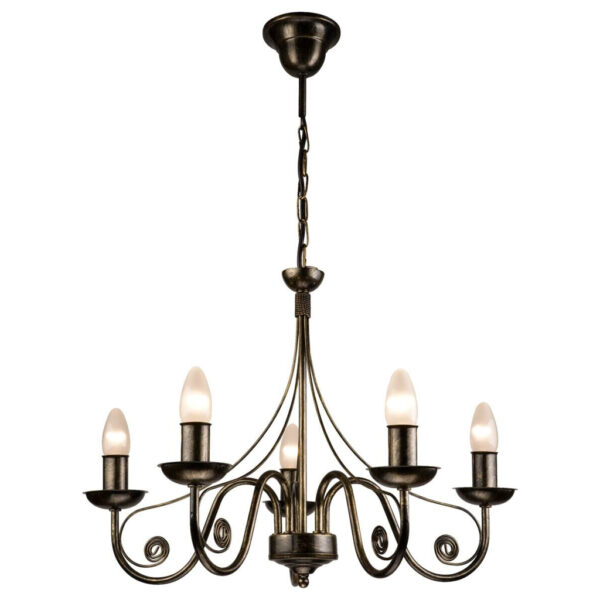 Lamkur Pendelleuchte Donato
schwarz Stahl H/L: ca. 72x57 cm E27 5 Brennstellen