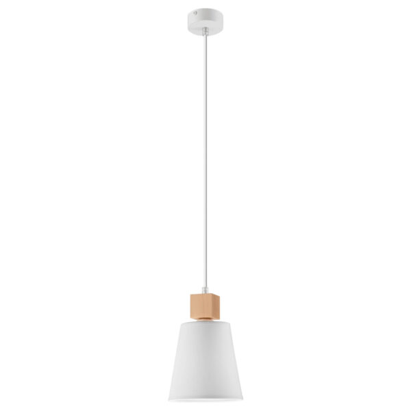 Lamkur Hängeleuchte
weiß Stahl Holz B/H/L: ca. 31x17x31 cm E27 1 Brennstellen