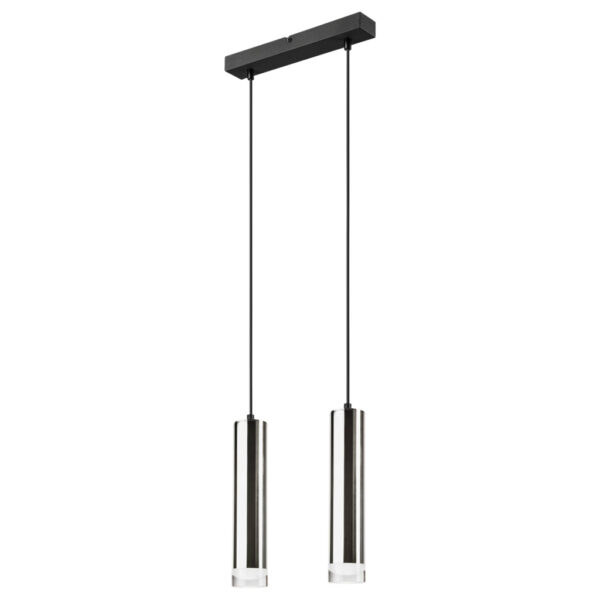 Lamkur Pendelleuchte
schwarz Stahl B/H/L: ca. 8x99x32 cm E27 2 Brennstellen