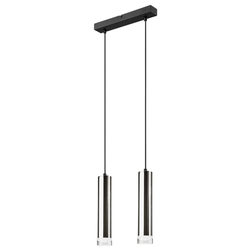 Lamkur Pendelleuchte
schwarz Stahl B/H/L: ca. 8x99x32 cm E27 2 Brennstellen