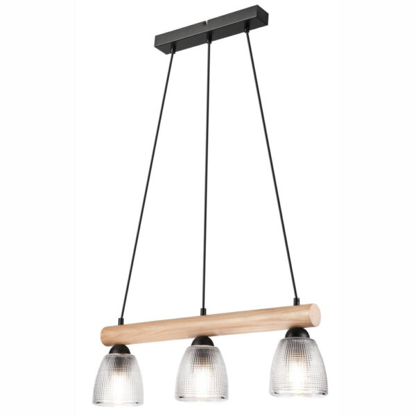 Lamkur Pendelleuchte
natur Stahl B/H/L: ca. 20x93x63 cm E27 3 Brennstellen