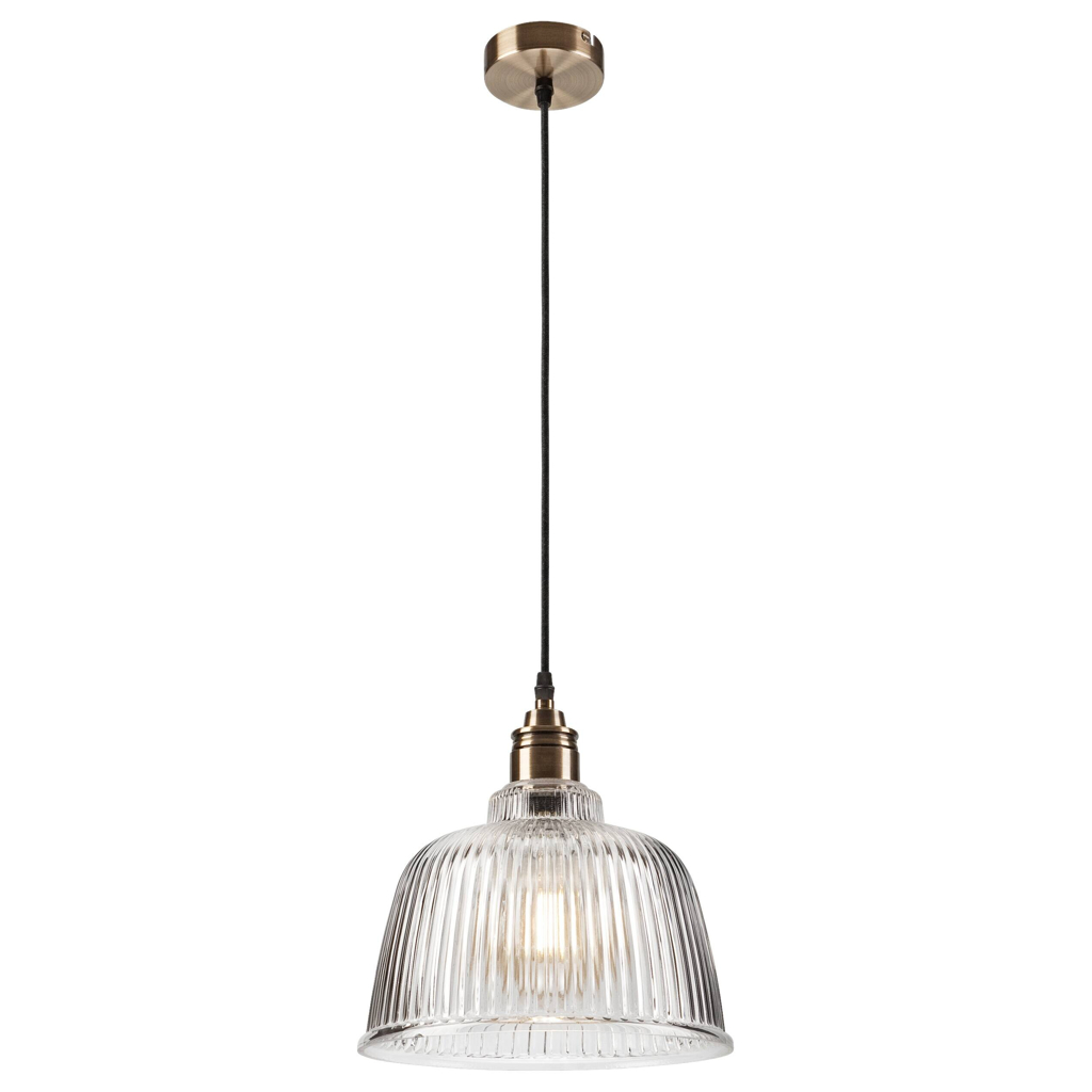 Lamkur Pendelleuchte Asta
oxidgrün Glas Stahl H/L: ca. 81×28 cm E27 1 Brennstellen