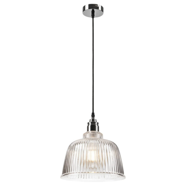 Lamkur Pendelleuchte ASTA 41919
Chrom Glas Stahl H/L: ca. 81x28 cm E27 1 Brennstellen