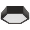 Lamkur Deckenleuchte dunkelbraun Glas Holz B/H/L: ca. 33x12x33 cm 1 Brennstellen