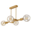 Lamkur Deckenleuchte gold Stahl B/H/L: ca. 53x32x53 cm E27 4 Brennstellen