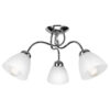 Lamkur Deckenleuchte Miranda Chrom Glas Metall H/L: ca. 31x50 cm E27 3 Brennstellen