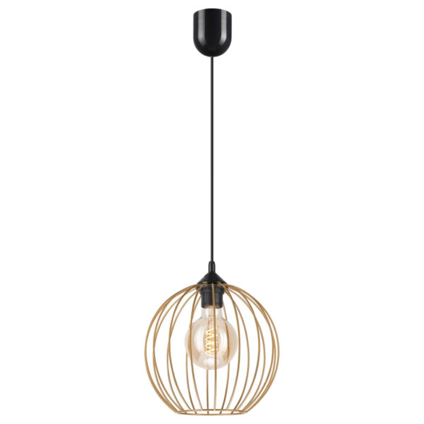 Lamkur Pendelleuchte ZOYA 45153
sand gold Stahl H/L: ca. 86x24 cm E27 1 Brennstellen