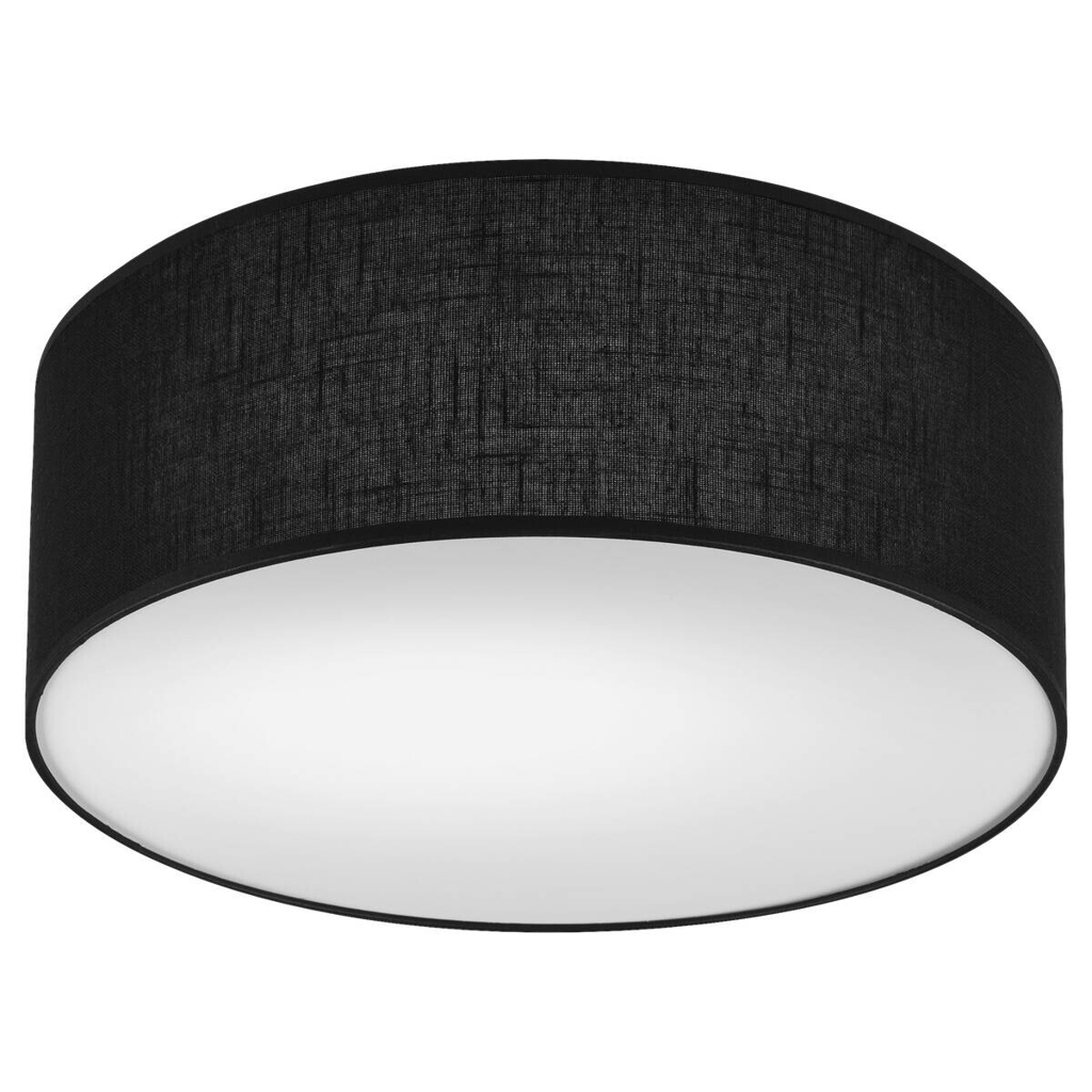 Lamkur Deckenleuchte VIVIAN 48444 schwarz Kunststoff PVC Textil H/L: ca. 13x35 cm E27 1 Brennstellen