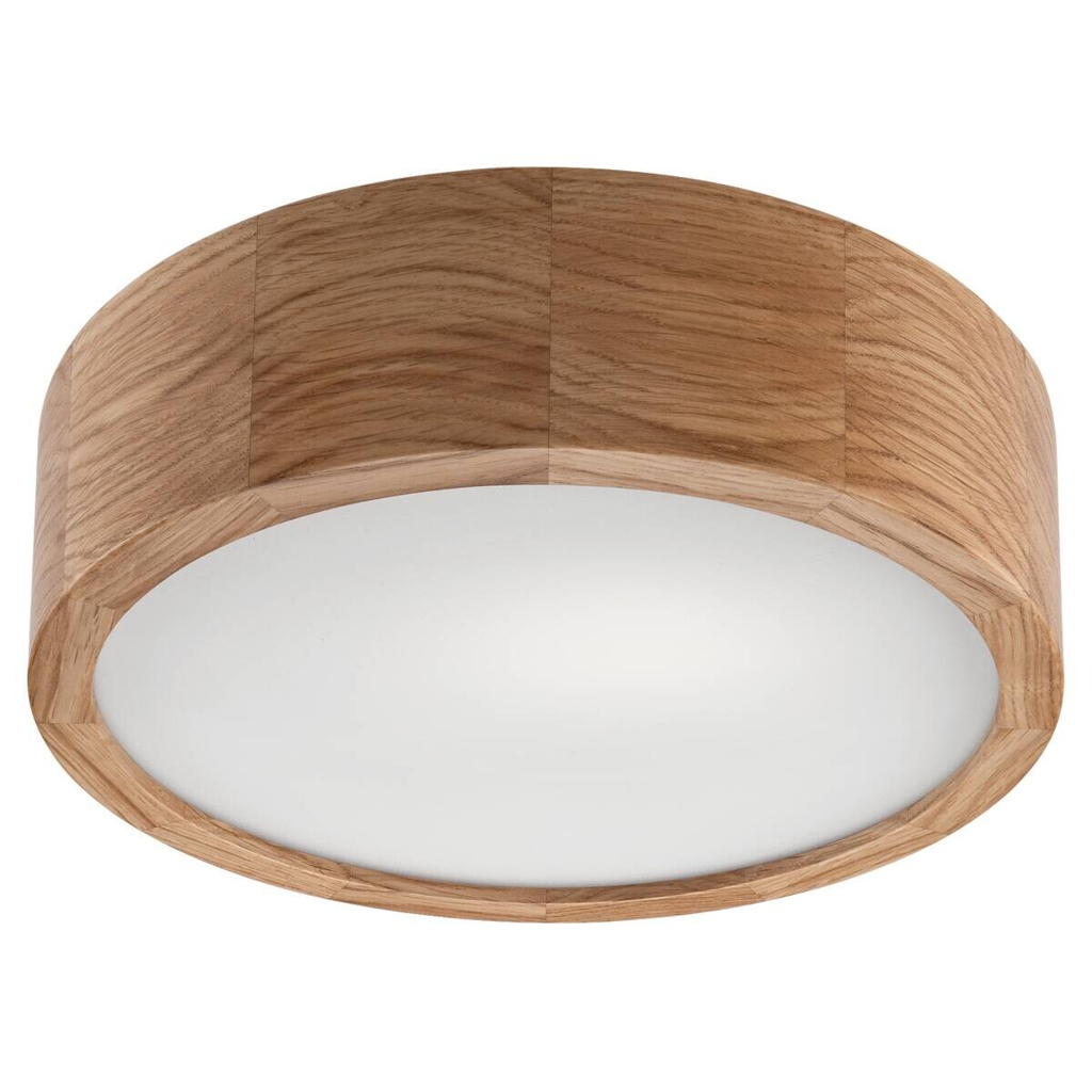 Lamkur Deckenleuchte 49441 Eiche Eiche Glas H/L: ca. 8x37 cm E27 3 Brennstellen