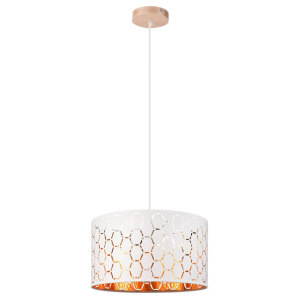 Lamkur Pendelleuchte Holz B/H/L: ca. 37x23x37 cm E27 1 Brennstellen – verschiedene Farben