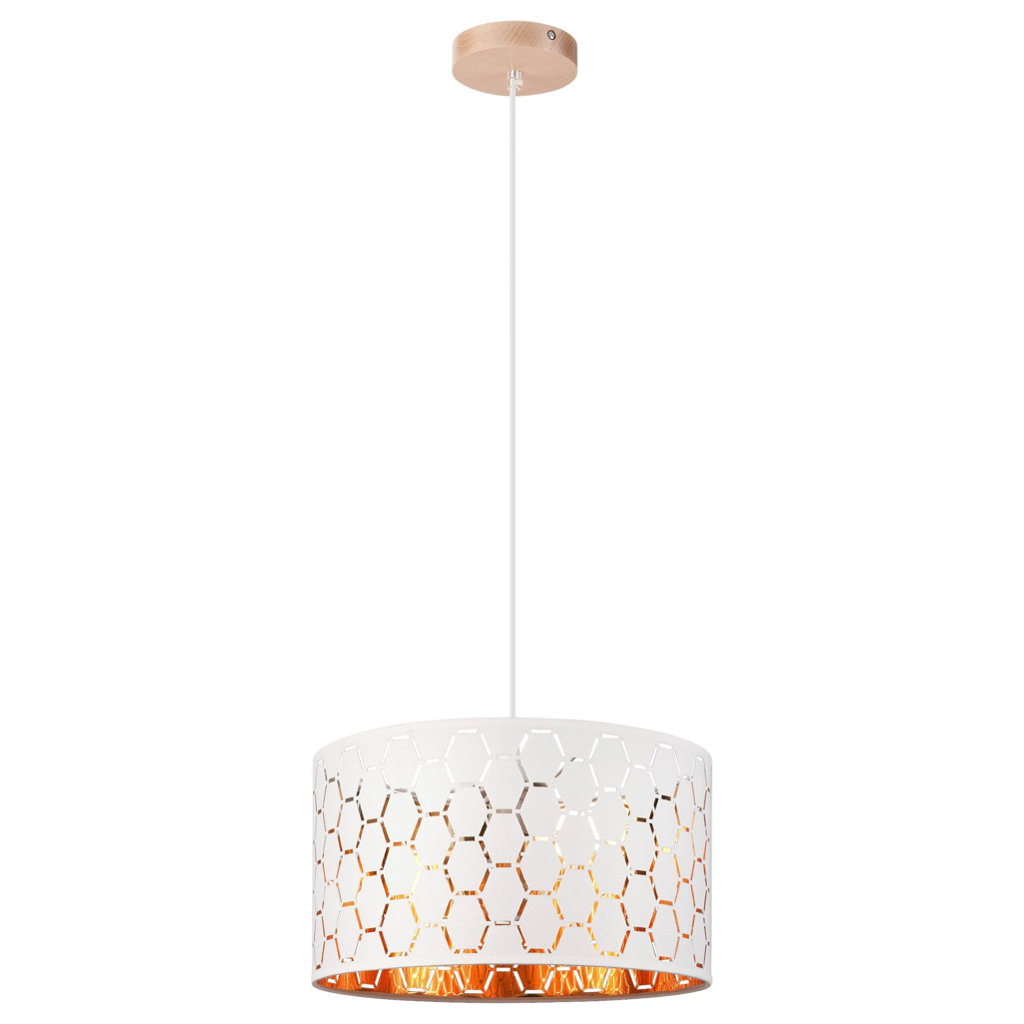 Lamkur Pendelleuchte Holz B/H/L: ca. 37x23x37 cm E27 1 Brennstellen – verschiedene Farben