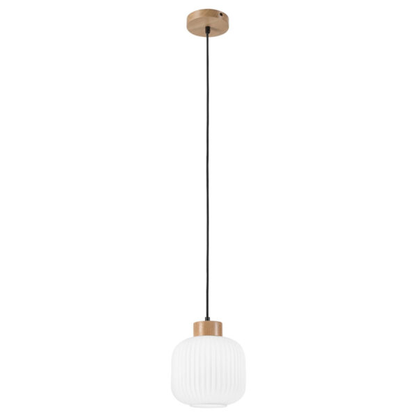Lamkur Hängeleuchte Harmony
weiß Eiche Glas Holz B/H/L: ca. 20x105x20 cm 1 Brennstellen