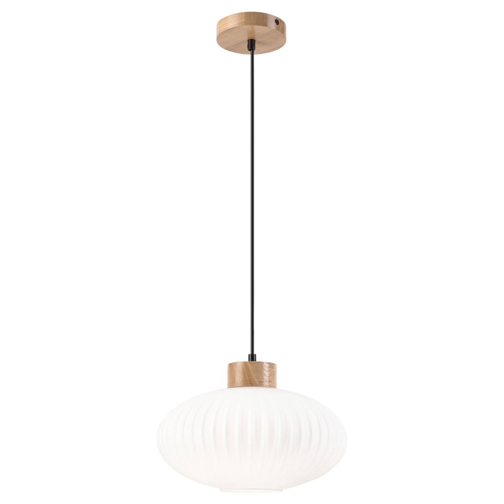 Lamkur Hängeleuchte Harmony
Eiche weiß Glas Holz B/H/L: ca. 30x102x30 cm 1 Brennstellen